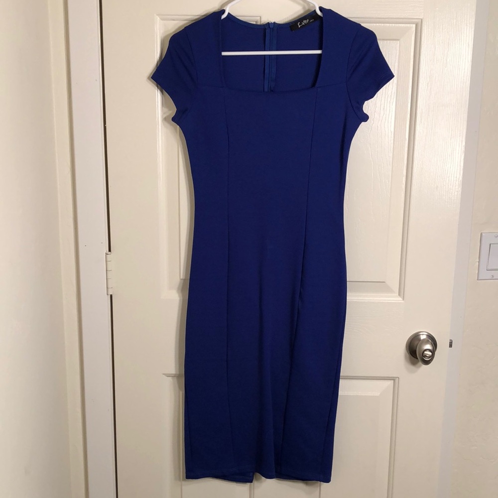 Lette USA 1960s style blue wiggle dress